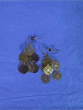 Lia Sophia Delicate Gold Filigree Cluster Drop Earrings - Women Jewelry